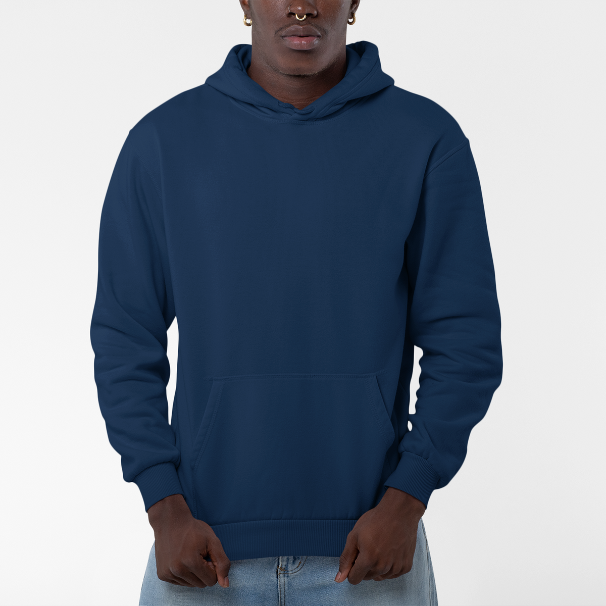 Moletom Canguru Com Capuz Azul Marinho unissex, SUUS Atelier