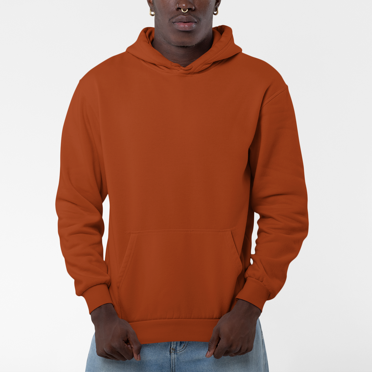 Moletom Canguru Com Capuz cor ferrugem, unissex, SUUS Atelier