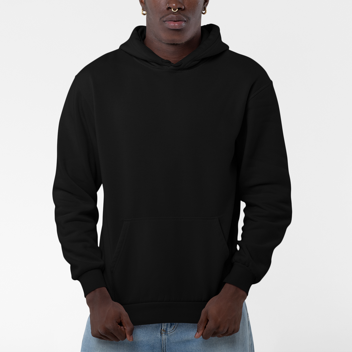 Moletom Canguru Com Capuz preto, unissex, SUUS Atelier